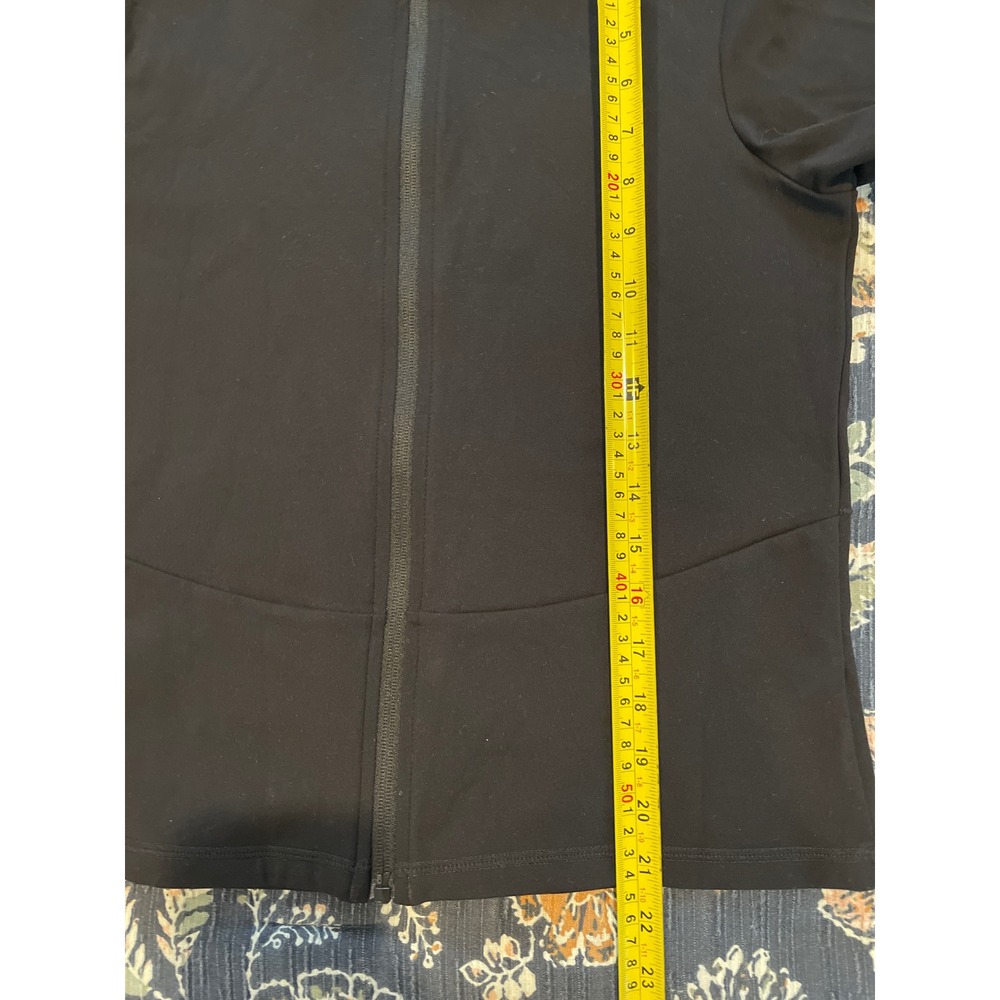 FLX Full Zip Jacket Women's Medium Black Stretch Travel Leisure Mock Neck New - Picture 6 of 12